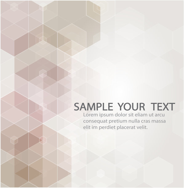 抽象插图的黄色，棕色，蓝色和灰色小六边形背景。图片下载