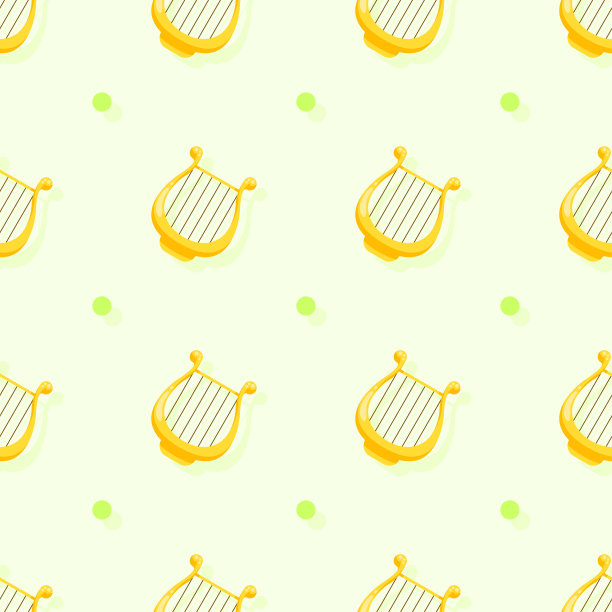 无缝图案抽象元素音乐会，表演，音乐竖琴矢量设计风格背景插图纹理印花纺织品，服装，礼品包装，墙纸，粉彩图片下载