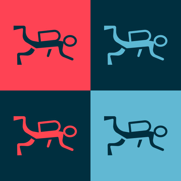 流行艺术水肺潜水员图标隔离的颜色图片下载