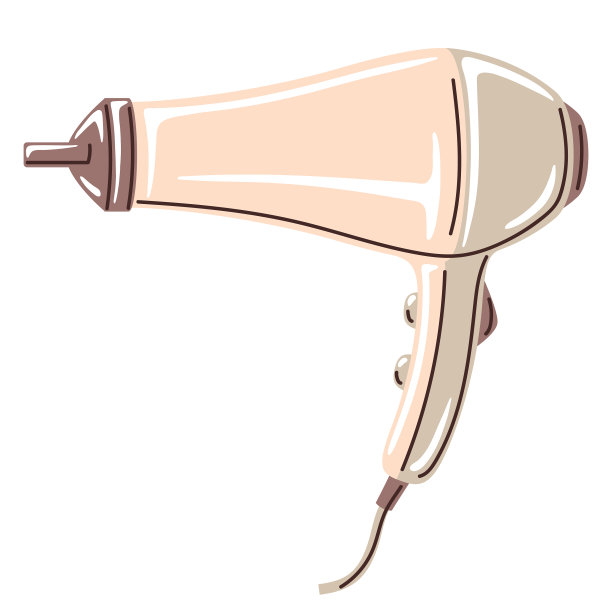 专业吹风机的理发师图片下载