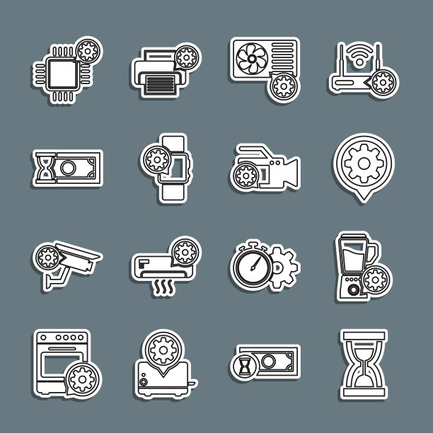 设置线旧沙漏与沙子搅拌机碗图片下载