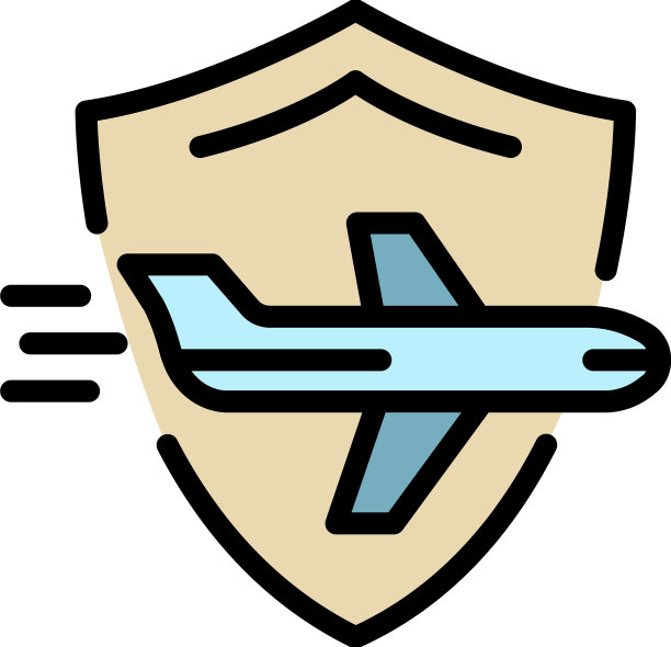 飞行保险图标颜色轮廓图片下载