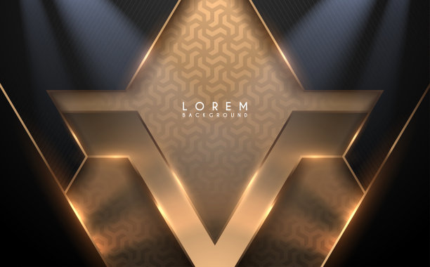 抽象的黑色和金色奢华背景图片下载