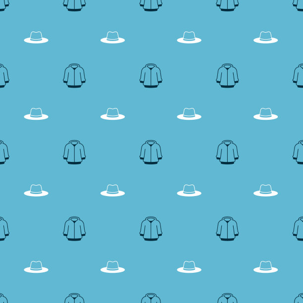 设置连帽衫和男子帽无缝模式图片下载