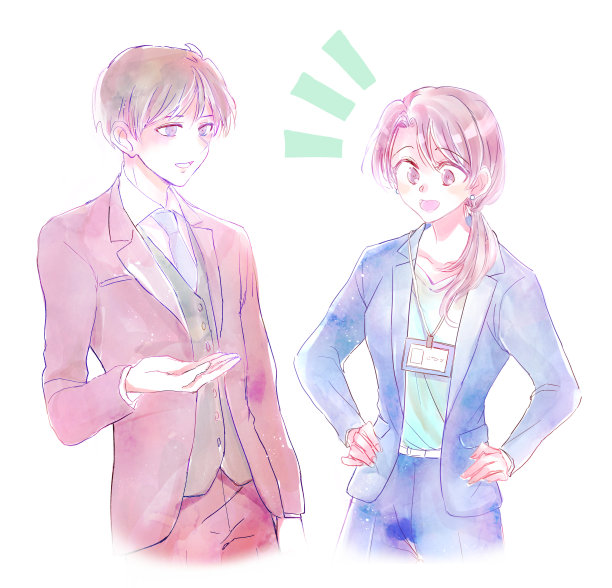 友好的女上司和男下属图片下载