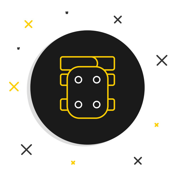 线膝盖垫图标隔离在白色背景图片下载