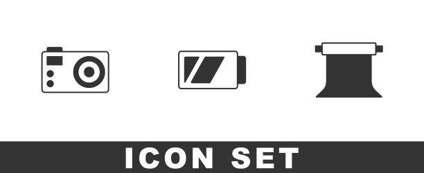 设置相机电池和空照片图片下载