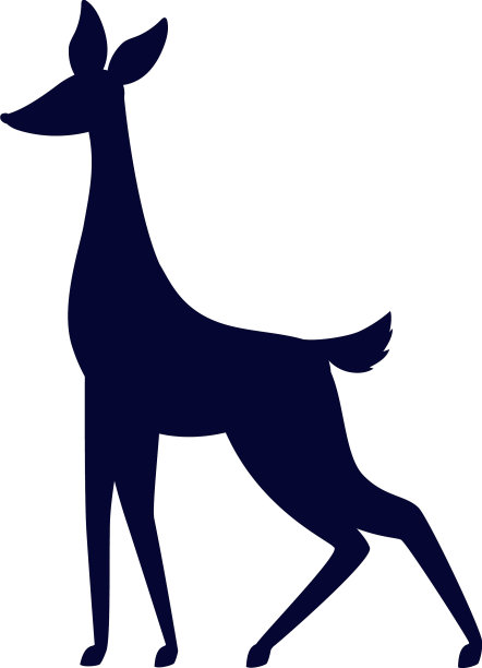 鹿剪影图片下载