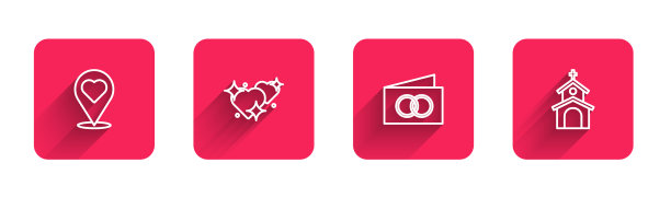 设线位置与心两颗相连的心图片下载