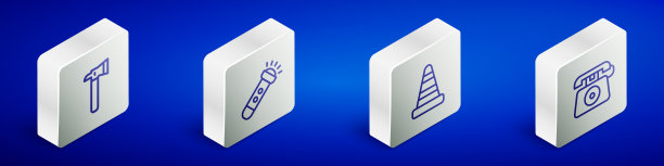 设置等距线消防斧手电筒图片下载