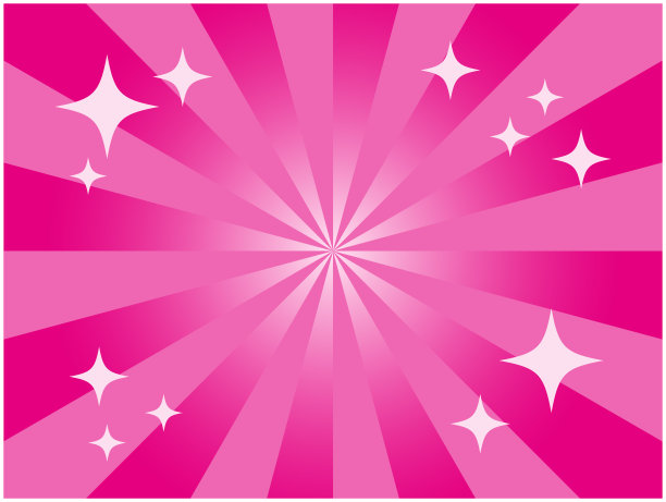 粉红色的集中线和闪光的背景矢量插图图片下载