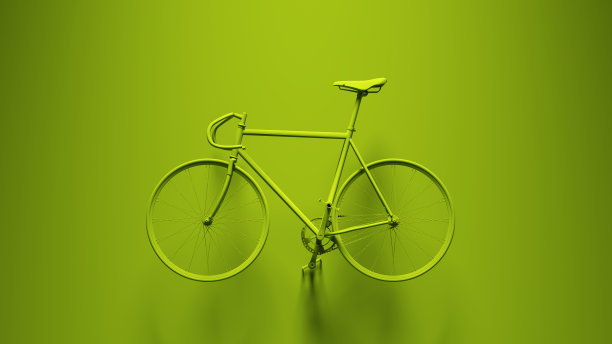 绿色自行车运动自行车自行车交通健康的生活方式锻炼图片下载