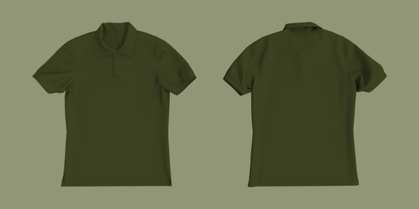 空白领口衬衫模型，前面和后面的观点图片下载