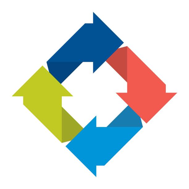 PPT箭头彩色循环可持续图片下载