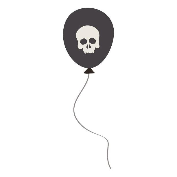 万圣节骷髅头黑色气球玩具球空气球图片下载