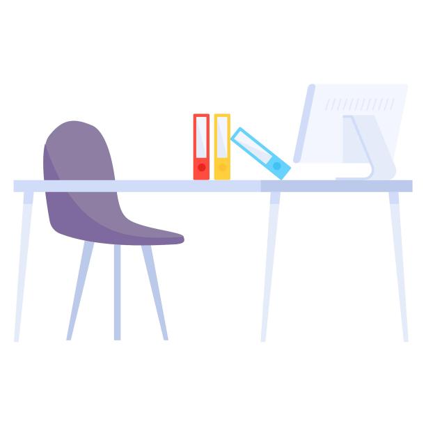 办公室办公桌办公椅电脑文件图片下载