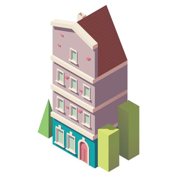 建筑住宅房子楼房别墅公寓欧式绿化图片下载