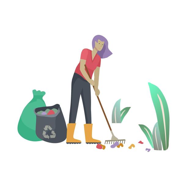 扫地垃圾分类环保图片下载