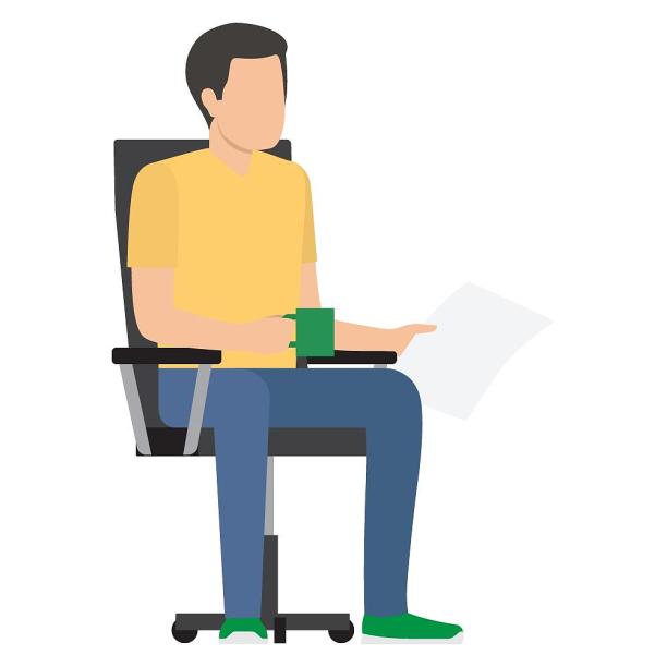 看报告喝咖啡办公职业人物图片下载