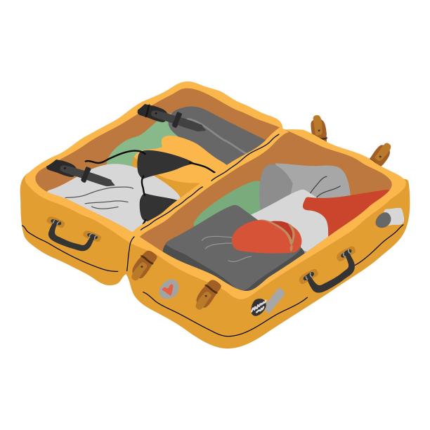 箱子打开行李箱收拾行李收拾衣服图片下载