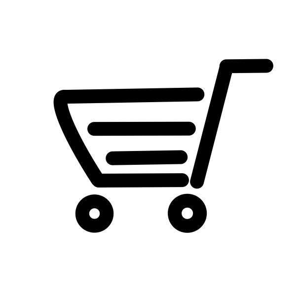 黑色购物车图标简约素材图片下载