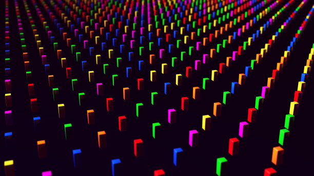 彩色方块图案彩虹糖果颜色辉光背景设计图片下载