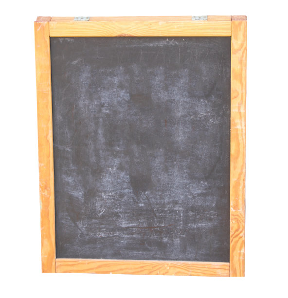 白色背景上的一块小黑板图片下载