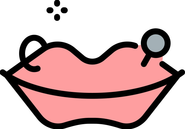 唇刺图标颜色轮廓图片下载