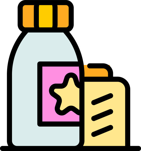 纹身设计墨水瓶图标颜色轮廓图片下载