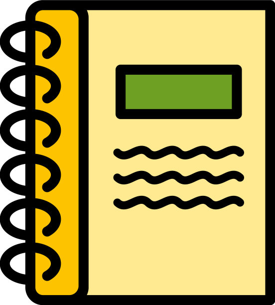 纸盒笔记本图标颜色轮廓图片下载