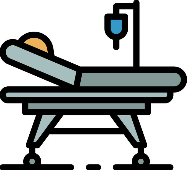 麻醉床图标颜色轮廓图片下载