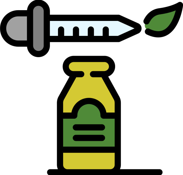 滴管和瓶子图标颜色轮廓图片下载