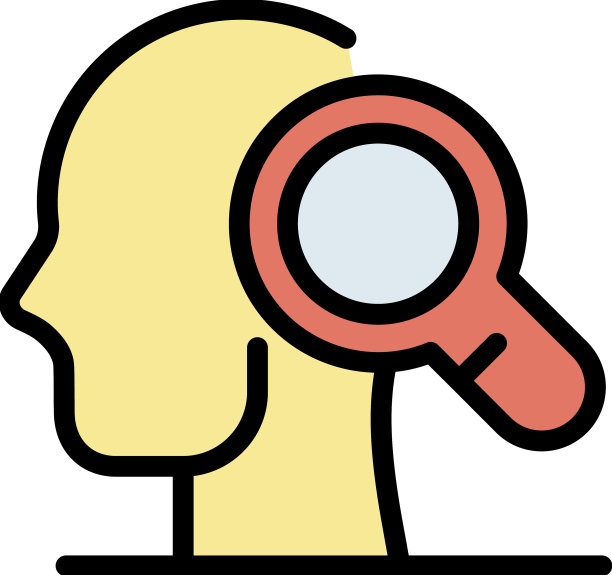 头部按摩图标颜色轮廓图片下载