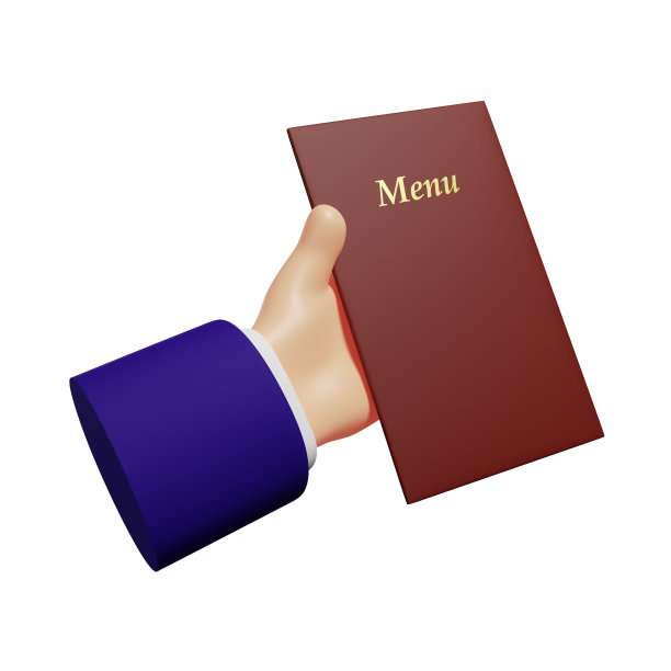 手里拿着菜单书图片下载