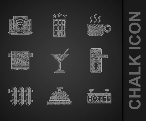 设马提尼玻璃酒店服务铃招牌图片下载