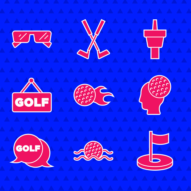 将高尔夫球放入有旗标的水洞中图片下载