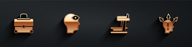 带着第三眼跑步机的公文包男人图片下载