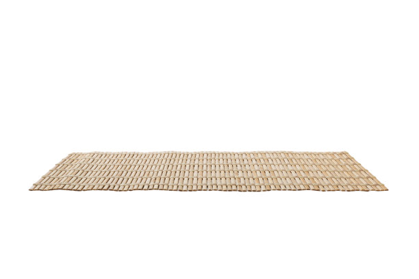 隔离食物垫的透视图。竹席特写为您的设计腾出空间图片下载