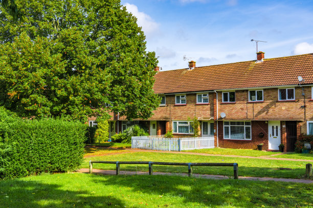 英国的一排连栋房屋图片下载