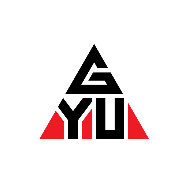 带有三角形的GYU字母标志设计图片下载