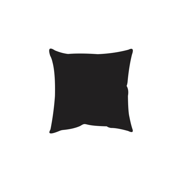 枕头图标，睡眠符号，白色背景上隔离的矢量图图片下载