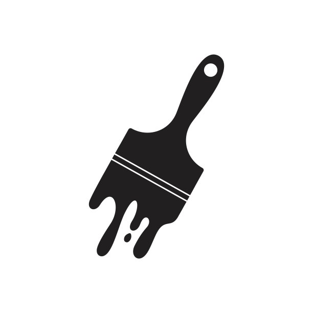 画笔图标矢量在平面风格，为网站和移动应用程序的符号，矢量插图图片下载