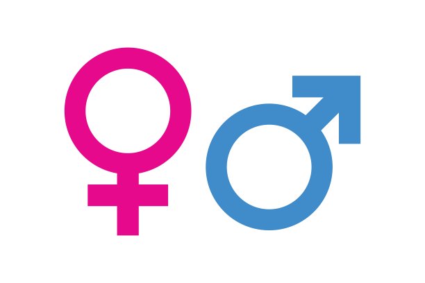 性别图标粉红色和蓝色符号，男性和女性符号为您的网站设计，徽标，应用程序，UI。矢量插图，孤立在白色背景上图片下载