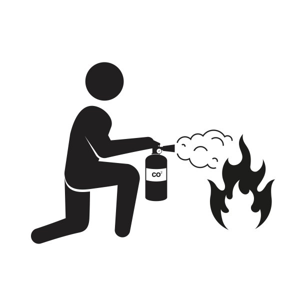 消防员图标，孤立的白色背景，矢量图片下载