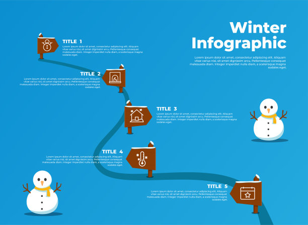 冬季信息图形模板设计图片下载