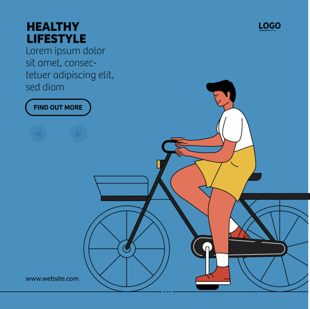 健康的生活方式。概念横幅，网站设计或登陆网页，平面设计，插图。图片下载