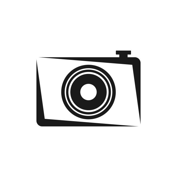 相机图标。黑色的轮廓。矢量图。前视图。白色背景上的孤立物体。隔离。图片下载