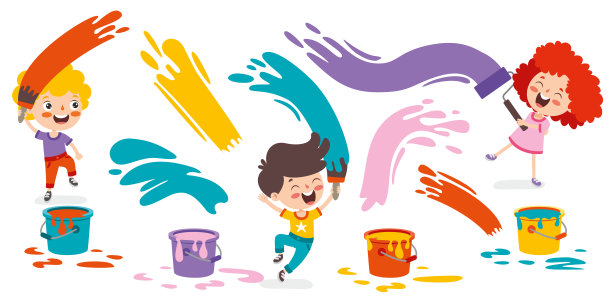 有趣的孩子着色和绘画图片下载