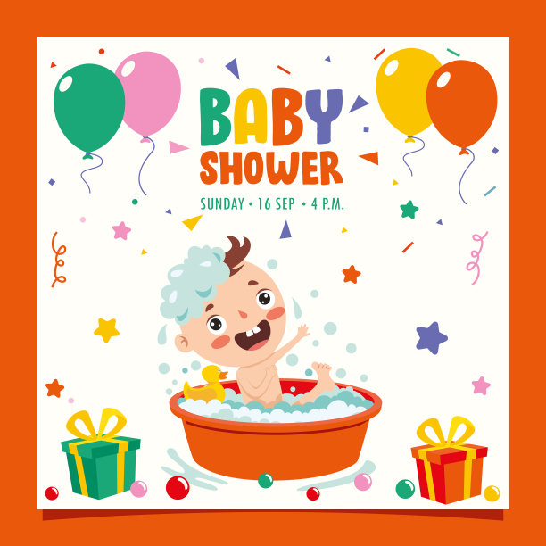 一个新生婴儿的卡通形象图片下载