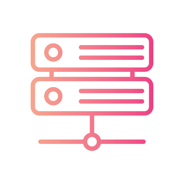 数据库渐变图标隔离在白色背景上图片下载